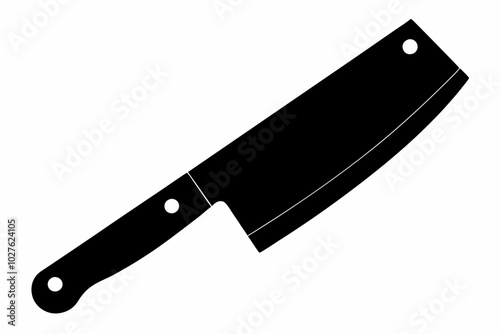 
Butcher knife icon, Butcher knife silhouette vector. Cut of beef meat
