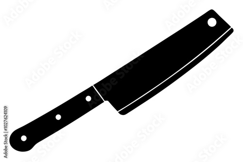 
Butcher knife icon, Butcher knife silhouette vector. Cut of beef meat
