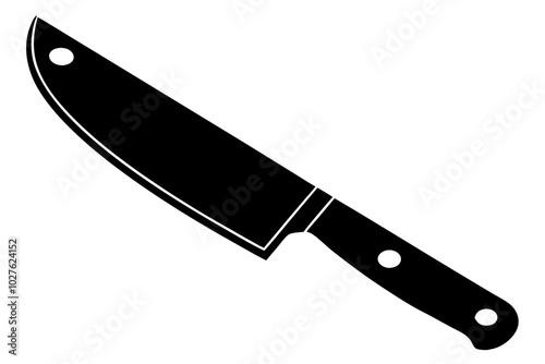 
Butcher knife icon, Butcher knife silhouette vector. Cut of beef meat
