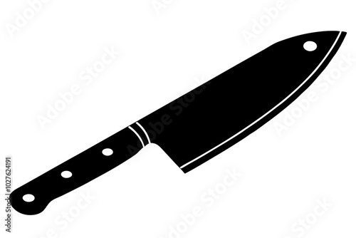 
Butcher knife icon, Butcher knife silhouette vector. Cut of beef meat
