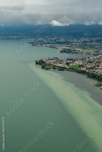 Arbon in Switzerland seen from a small plane photo