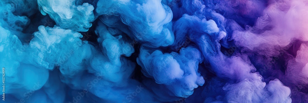 Vibrant ink splotches in various shades of blue and purple, creating an abstract cloud like effect Vibrant ink splotches in various shades of blue and purple, creating an abstract cloud like effect