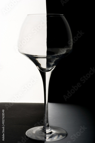 COPA CON FONDO EN BLANCO Y NEGRO ARTISTICA