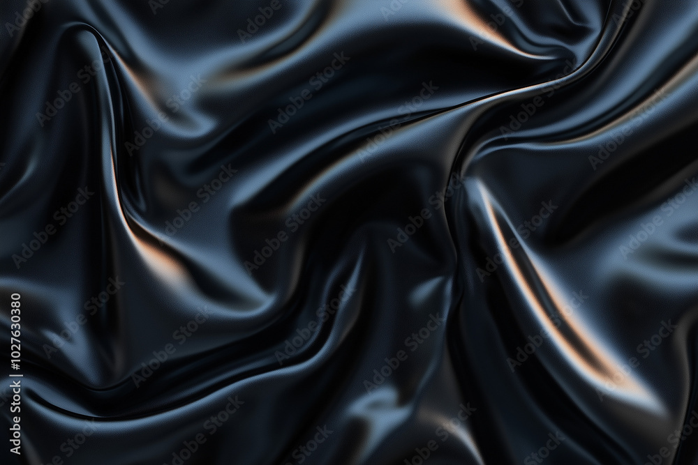 Black smooth satin wave background Black smooth satin wave background