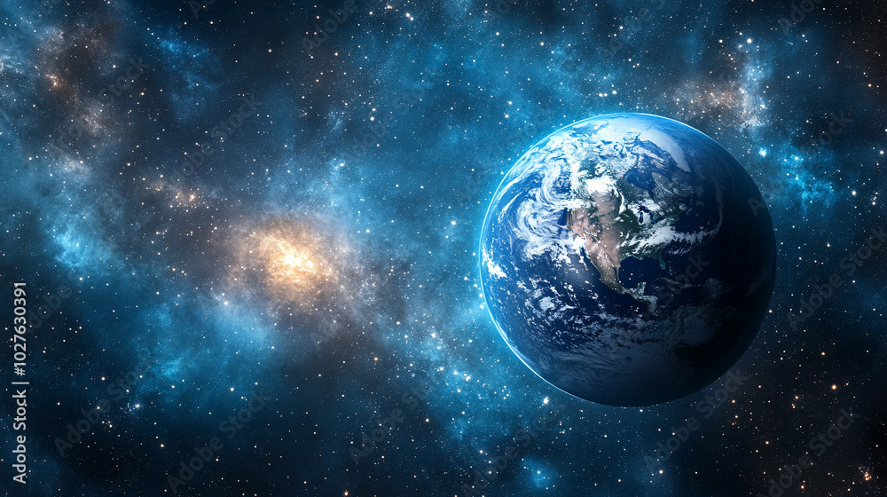 burning planet Earth in space, set against a bright blue backdrop. This powerful visual symbolizes climate change, environmental crisis, and the urgent need for global awareness burning planet Earth in space, set against a bright blue backdrop. This powerful visual symbolizes climate change, environmental crisis, and the urgent need for global awareness