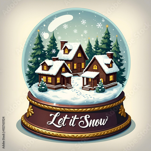 christmas card with house