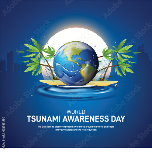 world tsunami awareness day. world tsunami awareness day creative poster, banner, social media post, postcard, background, template design etc. fighting inequality for a resilient future.