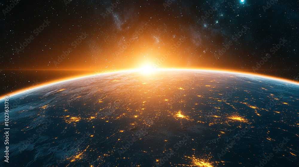 burning planet Earth in space, set against a bright blue backdrop. This powerful visual symbolizes climate change, environmental crisis, and the urgent need for global awareness burning planet Earth in space, set against a bright blue backdrop. This powerful visual symbolizes climate change, environmental crisis, and the urgent need for global awareness