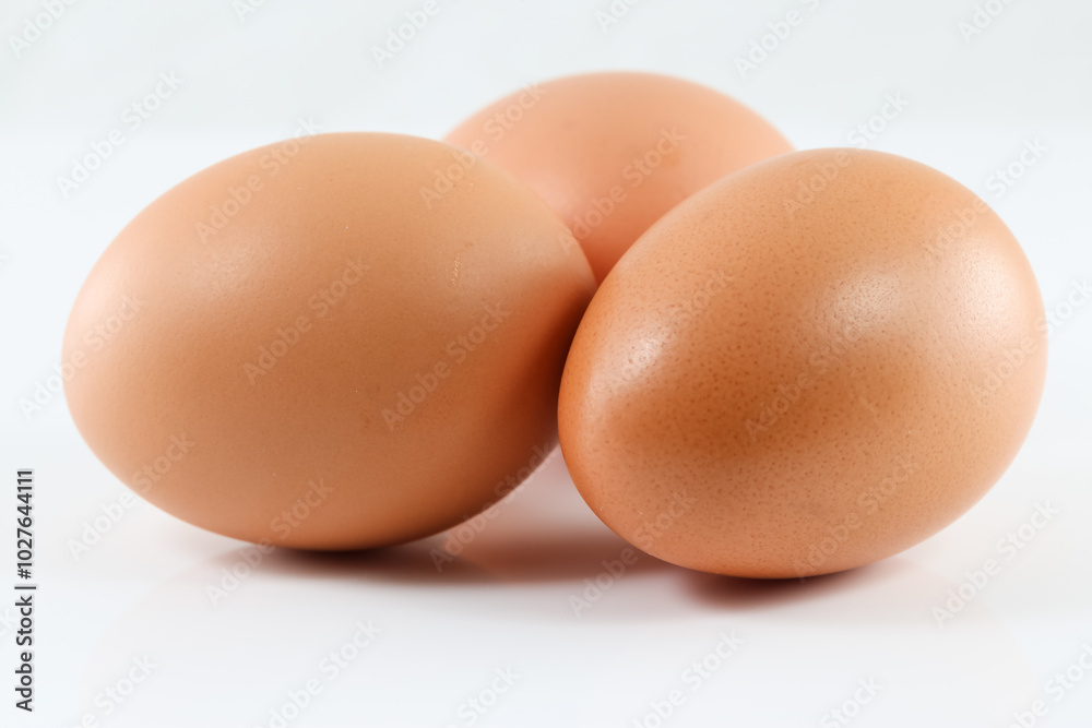 Eggs closeup isolated on white background Eggs closeup isolated on white background