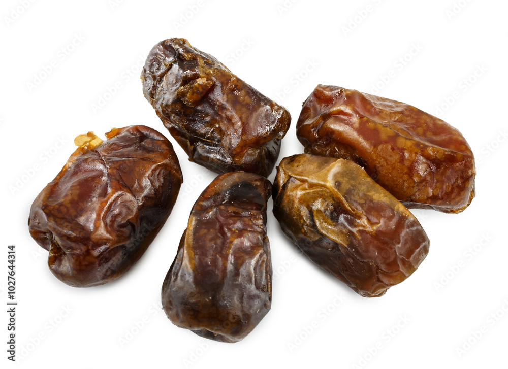 Fresh dates over white background Fresh dates over white background