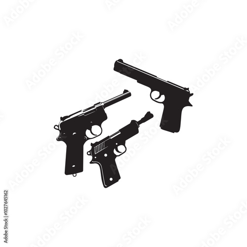 gun silhouette vector 