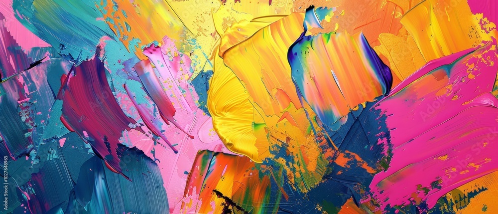 Vibrant Abstract Art with Bold Colors and Textures Vibrant Abstract Art with Bold Colors and Textures