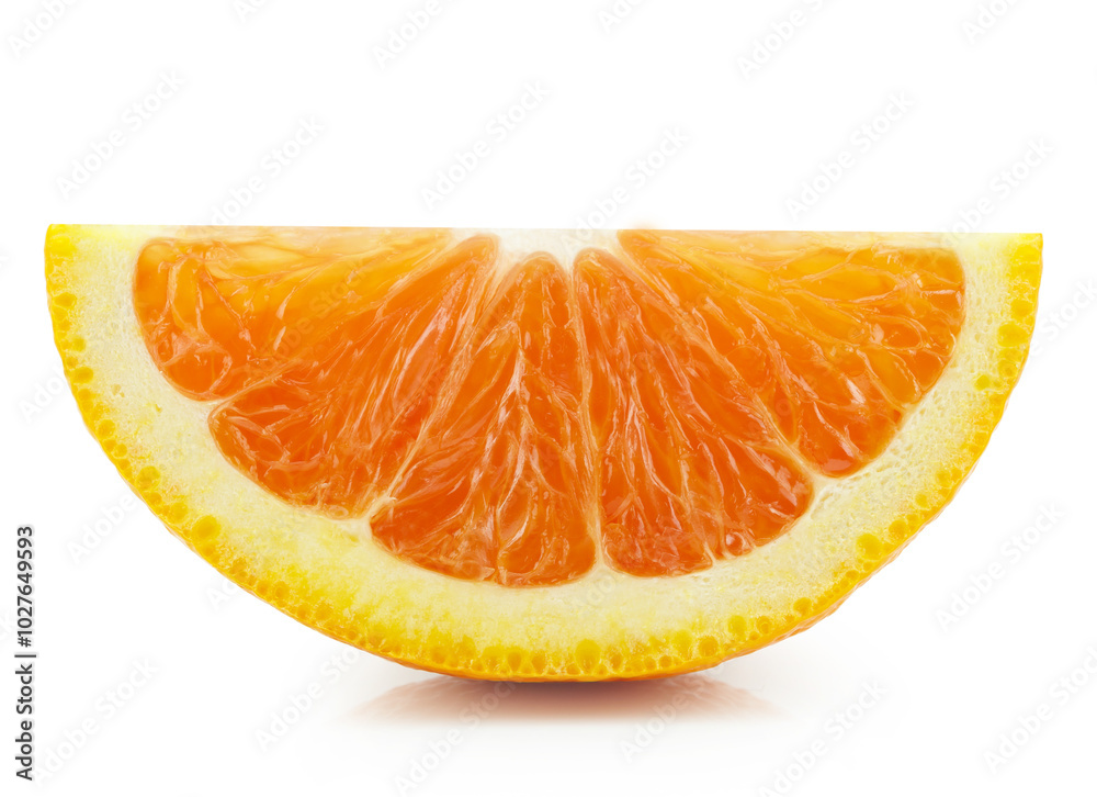orange slice isolated on white background. orange slice isolated on white background.
