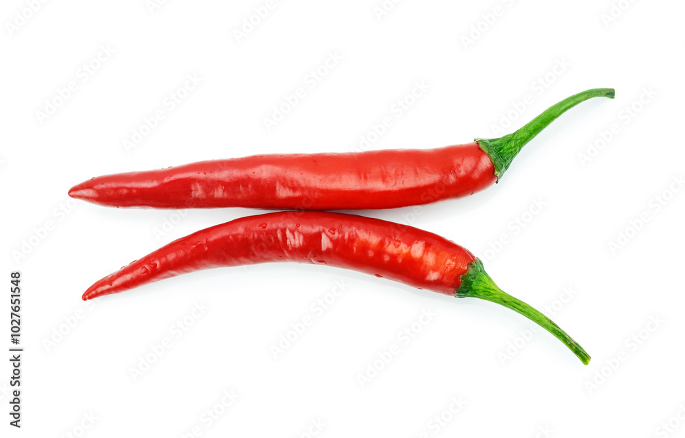 Red hot chili pepper isolated on a white background Red hot chili pepper isolated on a white background