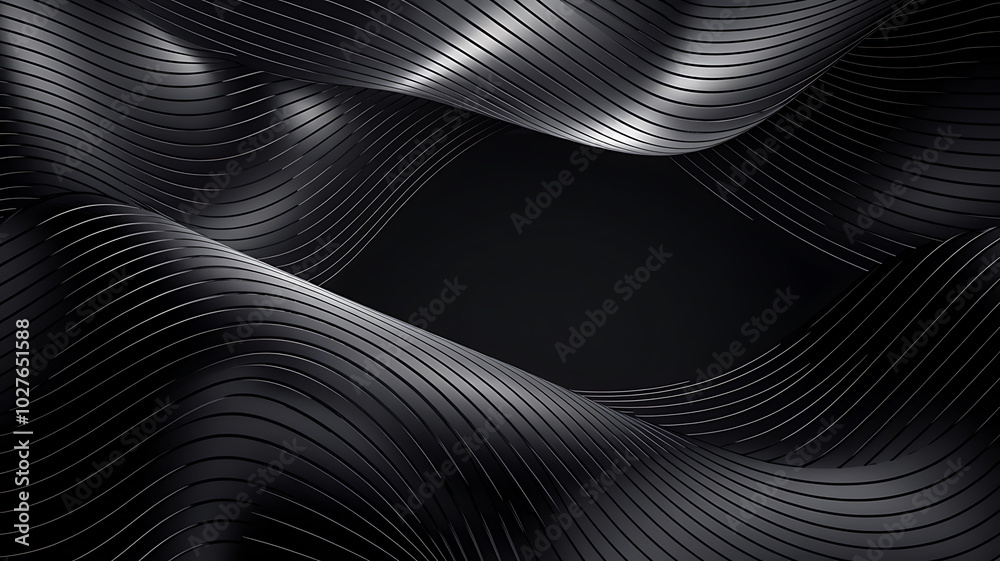 Abstract Black and White Striped Wavy Background for Modern Design and Technology Concepts.
Abstract Black and White Striped Wavy Background for Modern Design and Technology Concepts.