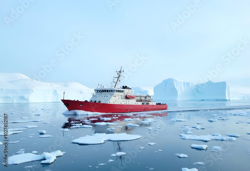 Expedition Ship - Scoresby Sound - Greenland
 photo