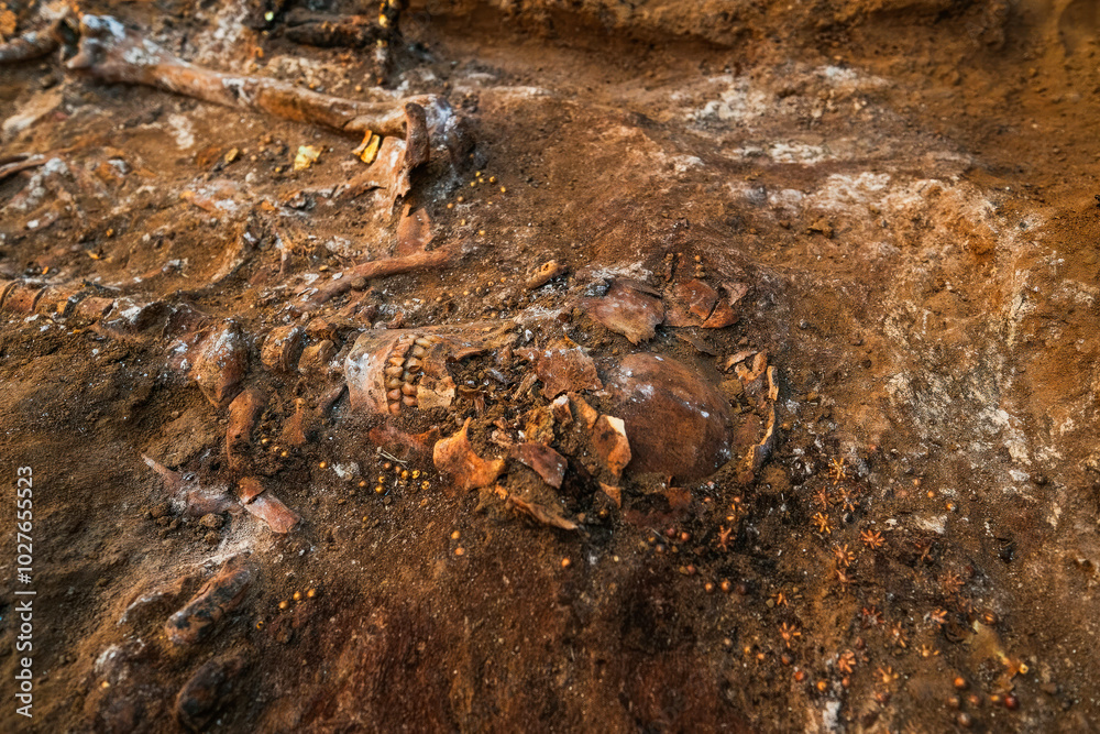 Obraz premium Archaeological excavations of ancient tombs