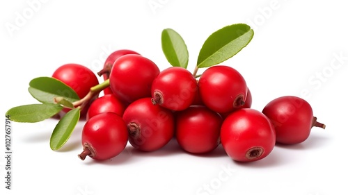 Bearberry fruit isolated on white background