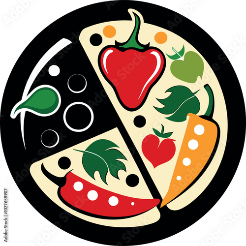 pizza black icon illustration, pizza cheese silhouette Pizza slice vector symbol
