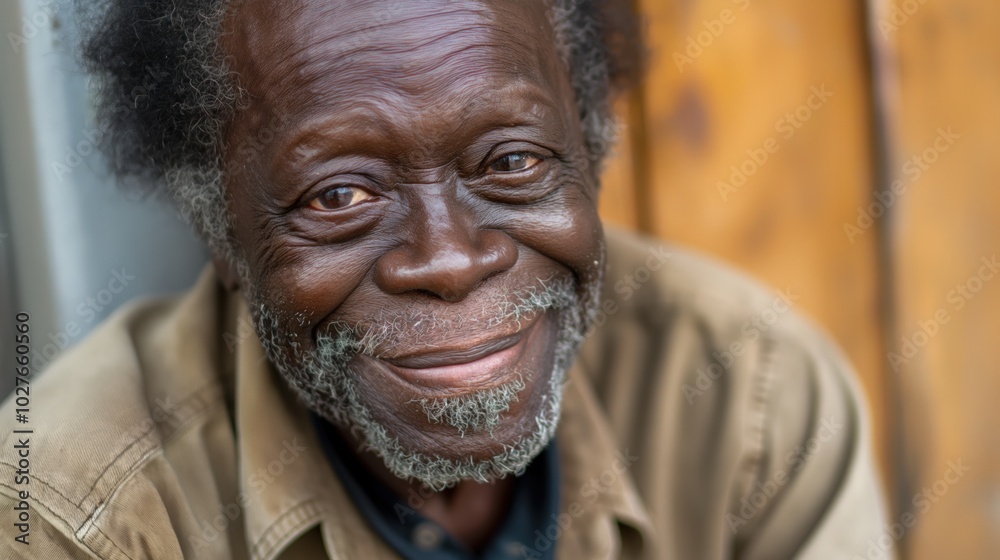 A Black man shares a genuine smile, enjoying a moment of joy in the vibrant city A Black man shares a genuine smile, enjoying a moment of joy in the vibrant city