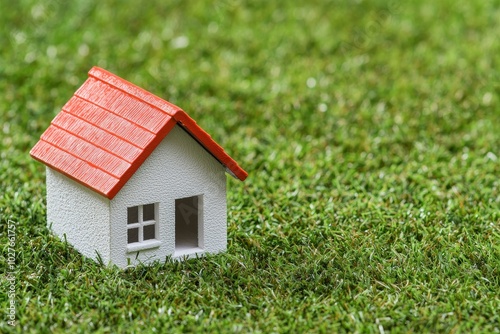 Wallpaper Mural Miniature house on grass, representing home and comfort. Torontodigital.ca
