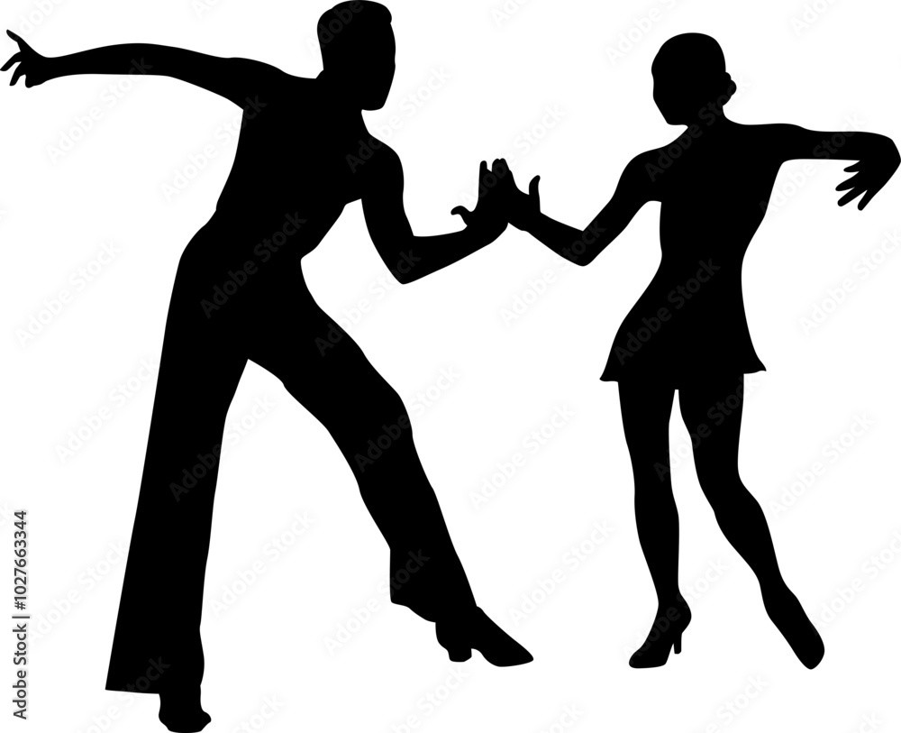 Ballroom dancing silhouette Ballroom dancing silhouette