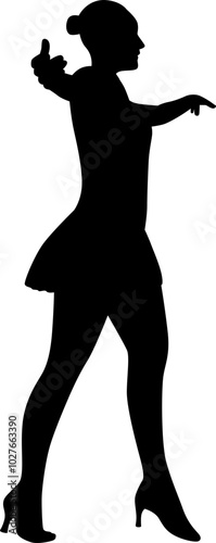 Ballroom dancing silhouette