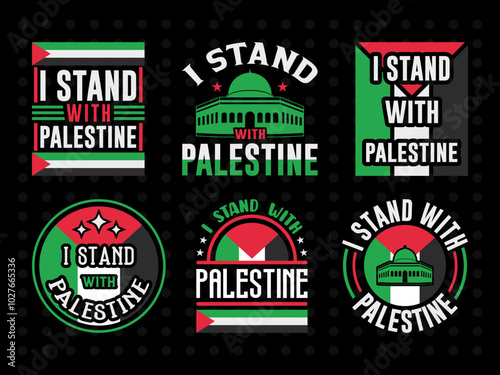 I Stand With Palestine SVG Freedom For Palestine Tshirt Bundle Palestine Quote Design