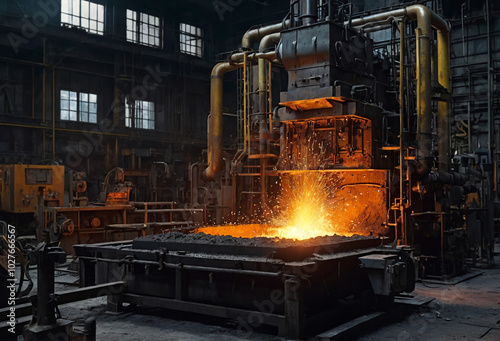 Metallurgical plant. Generative AI