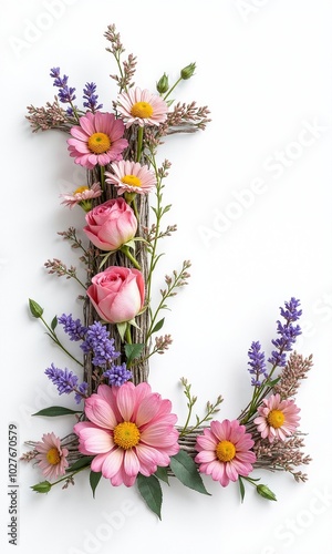 A beautiful floral letter 