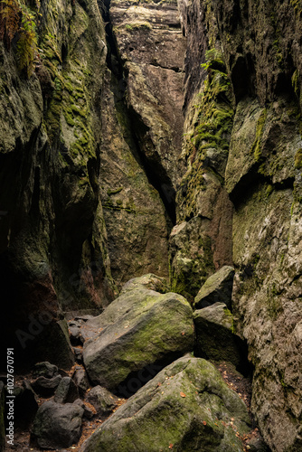 stone wall in the rock