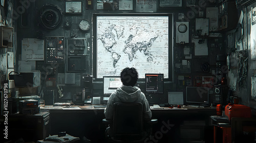 Digital World Map Illustration