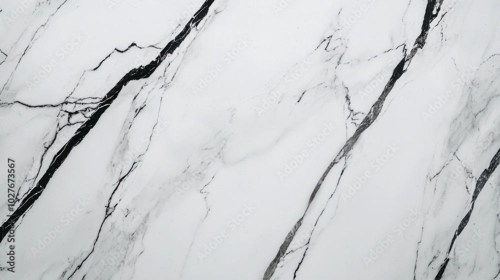 Elegant White Marble Texture with Dark Veins Elegant White Marble Texture with Dark Veins