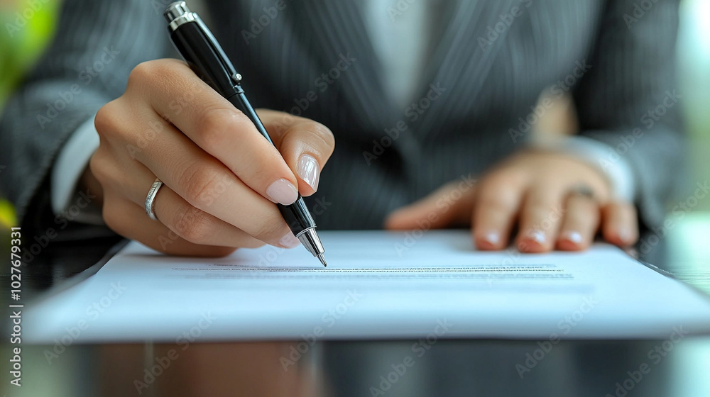 businesswoman’s hand points decisively at a document, symbolizing focus and determination. Her attention to detail emphasizes professionalism and the drive for success in the corporate world businesswoman’s hand points decisively at a document, symbolizing focus and determination. Her attention to detail emphasizes professionalism and the drive for success in the corporate world