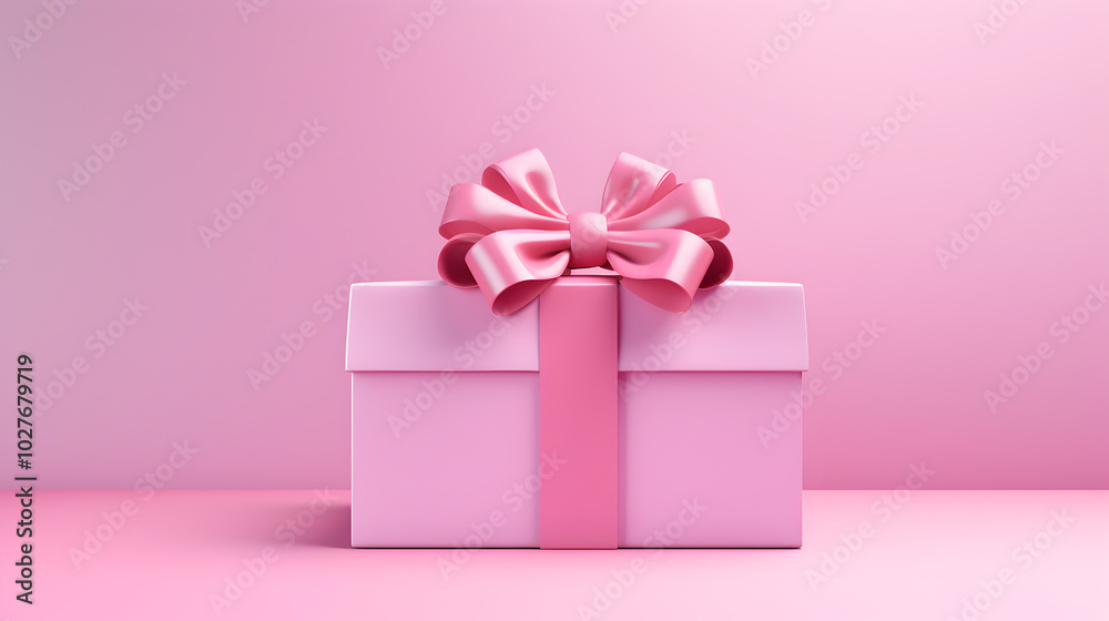 3D Open Pink Present Box with Pastel Aesthetic 3D Open Pink Present Box with Pastel Aesthetic