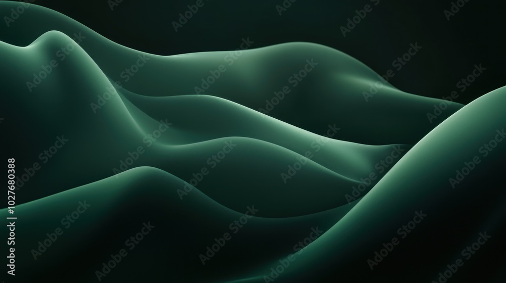 Obraz premium Minimalist Dark Gradient Abstract Waves