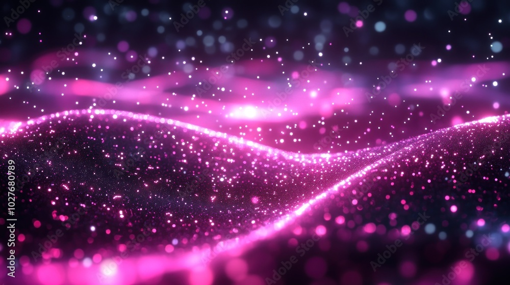 Fototapeta premium Abstract Technology Background with Lights and Particles
