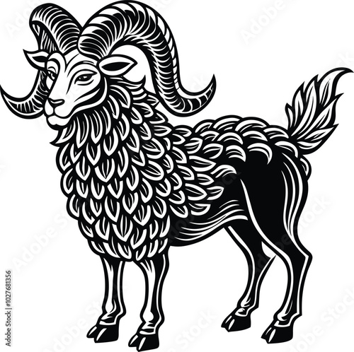 the golden fleece vector illustration silhouette design concept