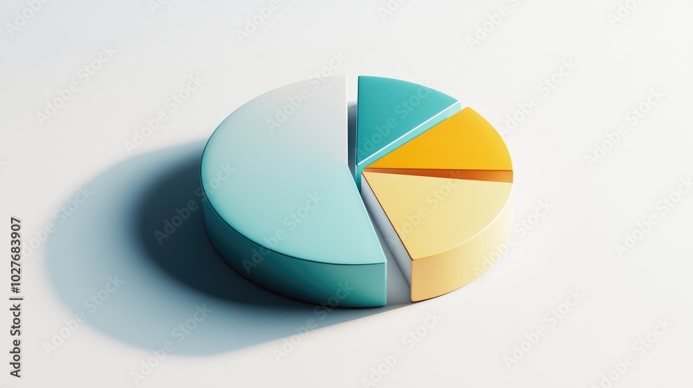 Obraz premium Modern Pie Chart Illustration for Data Visualization