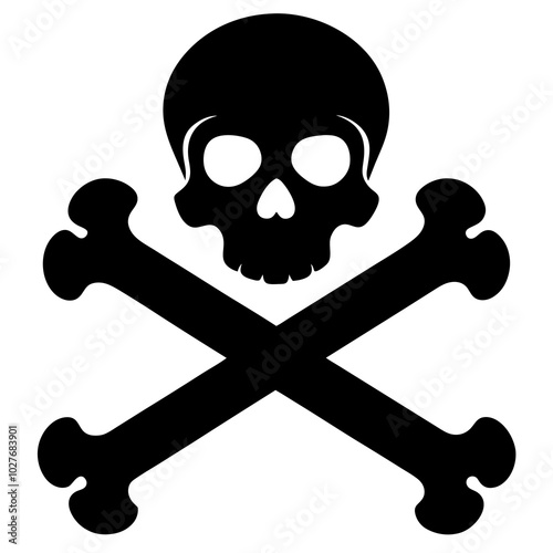 Crossbones Silhouette vector illustration