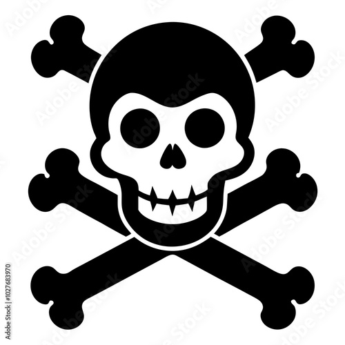 Crossbones Silhouette vector illustration