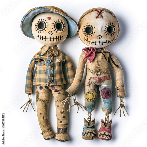 burlap and hemp ragdolls