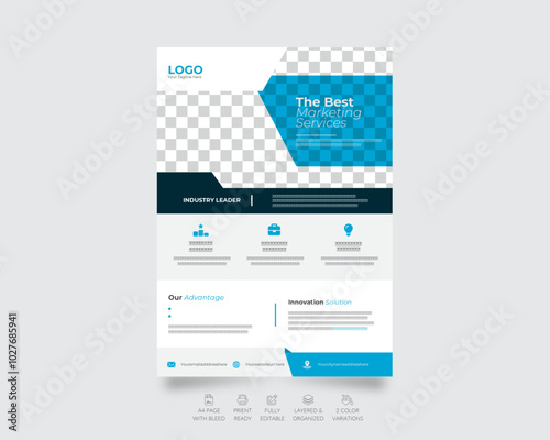 modern Corporate leaflet creative business Flyer design template