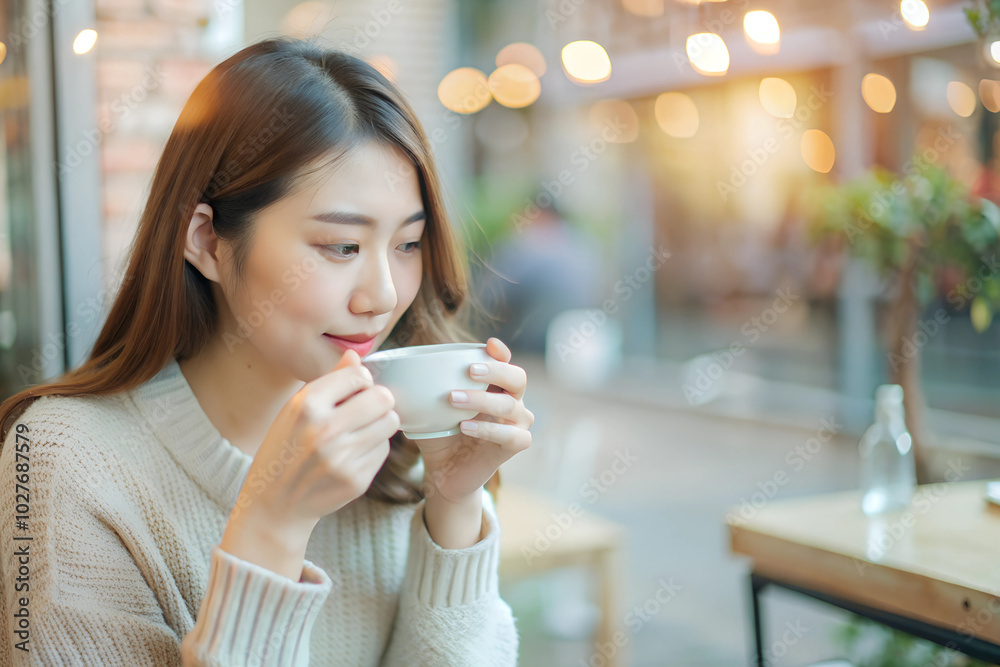 Morning Coffee in a Cafe A traveler sitting by a window in a quaint cafe, sipping coffee Morning Coffee in a Cafe A traveler sitting by a window in a quaint cafe, sipping coffee