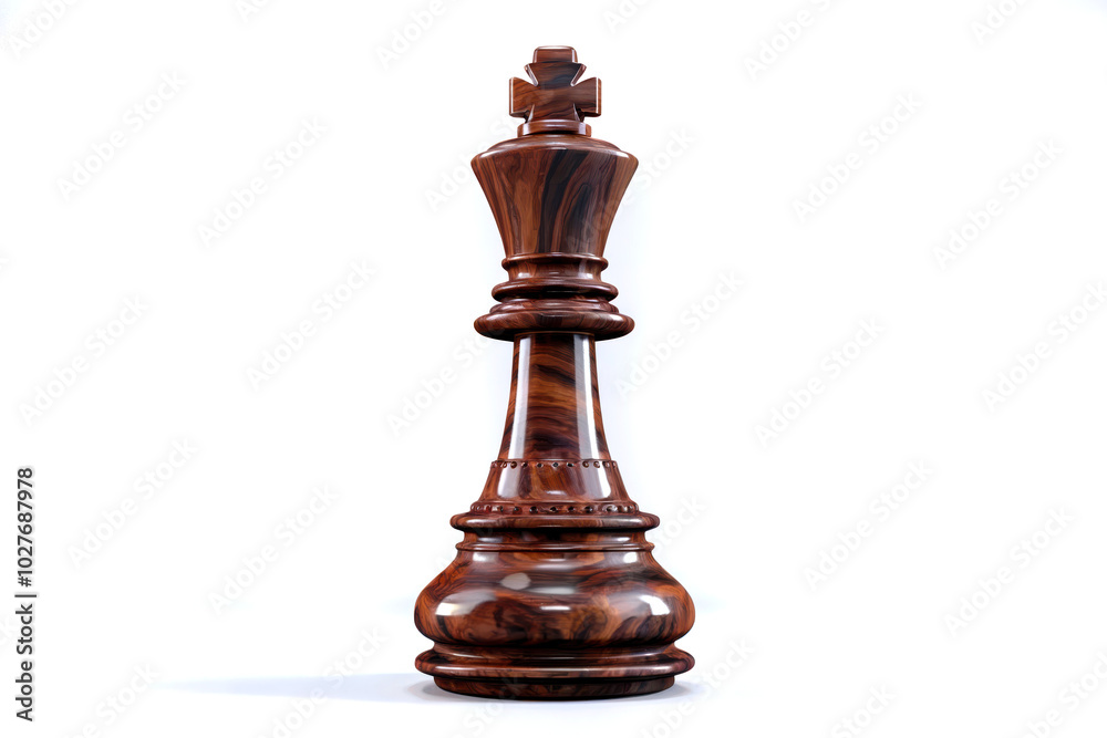 Elegant Wooden Chess King with Rich Grain Polished Finish Design Elegant Wooden Chess King with Rich Grain Polished Finish Design