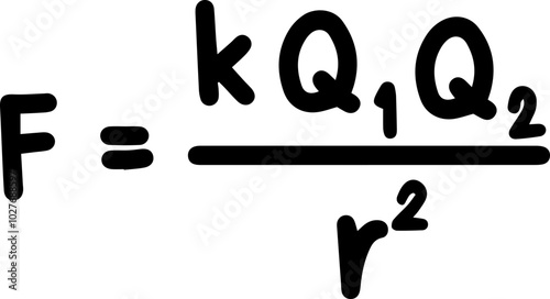 Electrostatic Coulomb Law illustration