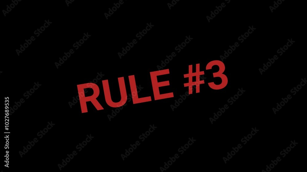 Rule no 3 Stamp effect Animation Rule no 3 Stamp effect Animation