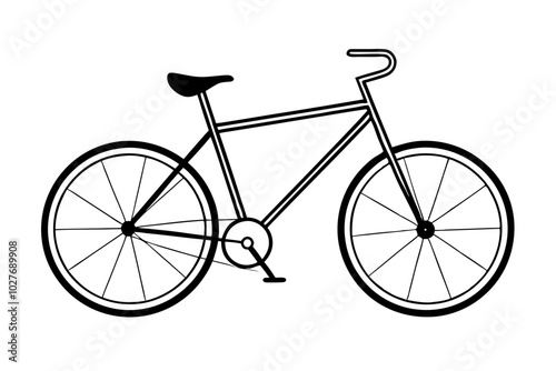 bicycle silhouette vector illustration