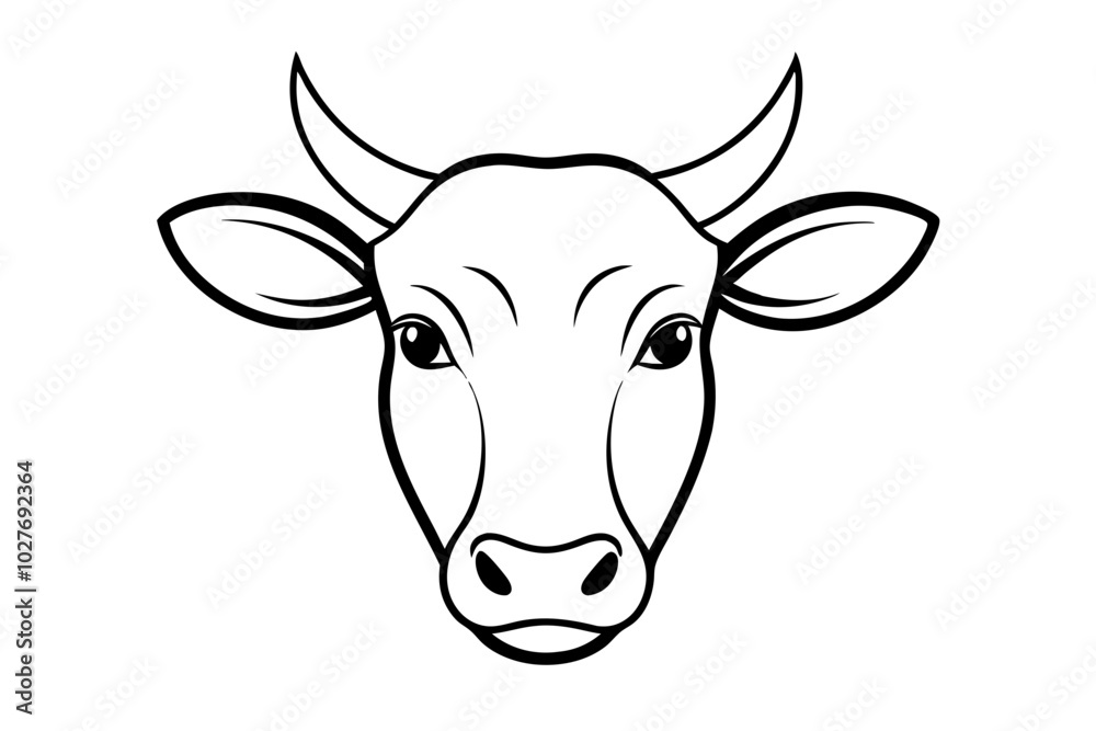 cow head silhouette vector illustration cow head silhouette vector illustration