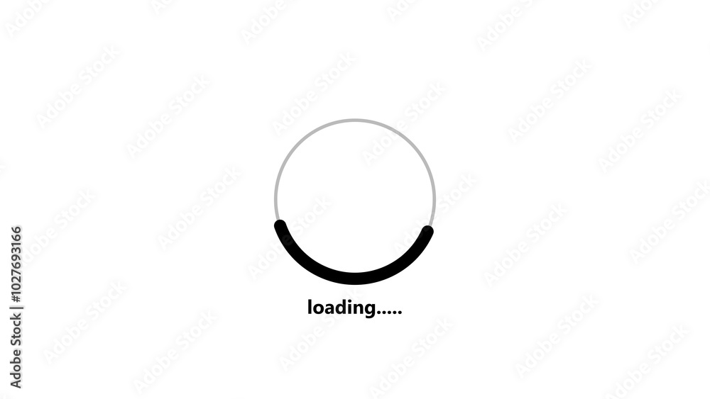 Abstract loading Icon black color 4k illustration. Loading Transfer Download 0-100% on white background 4k illustration. Abstract loading Icon black color 4k illustration. Loading Transfer Download 0-100% on white background 4k illustration.